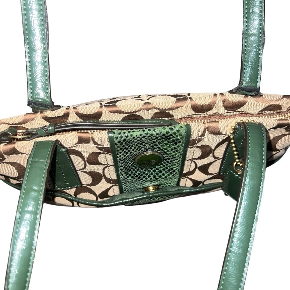 Vintage Coach Y2k Signature Canvas Tote Monogram Dark… - Gem